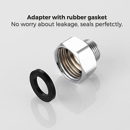 Water Line Adapter, 4 Pcs Pipe Fittings In 1/2" Female To 3/8" Male Reducer Adapter, Compression Fitting For Kitchen Bathroom Faucet Supply Hose, Stop Valve Adapter, Pipe Connector With Rubber Washer #TOP2