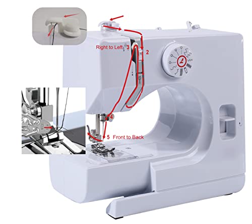 Sewing Machine, Mini Sewing Machine, Electric Portable Sewing Machine For Beginners, 12 Stitch Dual Speed With Foot Pedal & Sewing Kit #TOP7