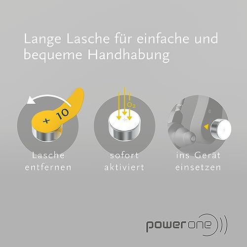 Image of Power One Size 10 Zinc Air Hearing Aid Batteries (60 batteries)