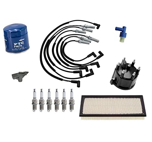 Spark Plug Ignition Wires Distributor Cap Rotor SKP Plugs