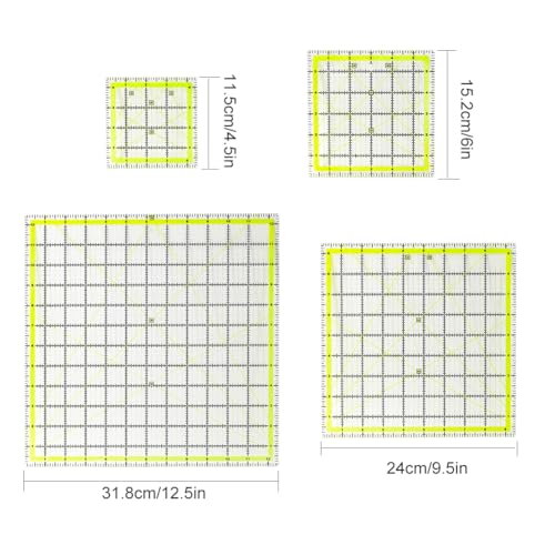 image for UOOU 4 Pack Quilting Ruler, Quilting Ruler (4.5