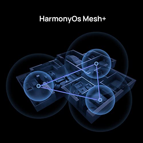 Roteador, HUAWEI WiFi Mesh 3, Wi-Fi 6 em Toda Casa com Até 3000Mbps, HarmonyOS Mesh+, Conexão com Um Toque, Branco, Kit com 2 unidades glide