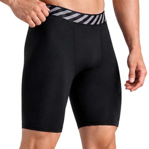 Image of NEVER LOSE Men's Compression Tights for Running, Gym & Sports | Skin Fit Workout Leggings | Quick Dry Stretch Gym Tights for Men | Running Tights | Cricket & Training Base Layer