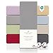Produktbild DarBene Spannbettlaken 140x200 Premium, Jersey 100% gekämmte Premium Baumwolle, atmungsaktiv, superweiches Bettlaken bis 30 cm Matratzenhöhe, Oeko-TEX, Hellgrau