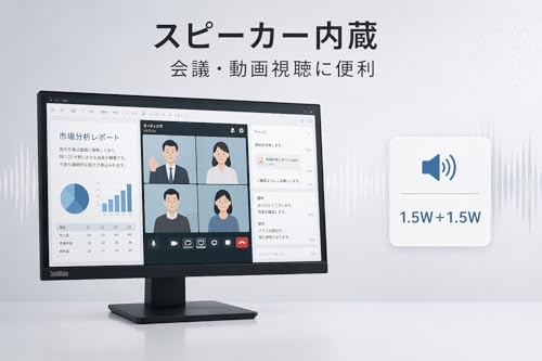 【整備済み品】Lenovo ThinkVision E22-20 21.5インチ 液晶モニター フルHD（1920×1080）IPS 非光沢 HDMI/DisplayPort/VGA スピーカー内蔵 高さ調整 ピボット VESA対応