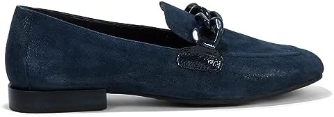 Donald Pliner Women's Bethany Distressed Metallic Loafer, Navy, 7.5 | Image 5