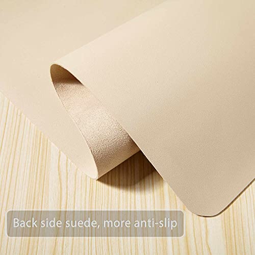 Image of Desk Pad Large 31.5 inch X 15.7 inch DOBAOJIA Extended Mouse Mat Large Mouse Pad XL Desk Blotter Writing Pad for Laptop /Office /Home, PU Leather Side Waterproof +Suede Side Non-Slip (Beige)