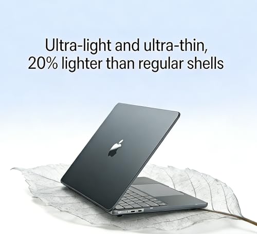 Image of Saco MacBook Neo Case 13 inch 2026 (A18 Pro, Model A3404), 1:1 Precision Fit | Official Black Clear | Matte Hard Shell Cover, Scratch & Fingerprint Resistant for New MacBook Neo 13 inch Case