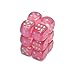 Chessex Borealis 16mm d6 Pink w/silver Dice Block (12 Dice) - 27604