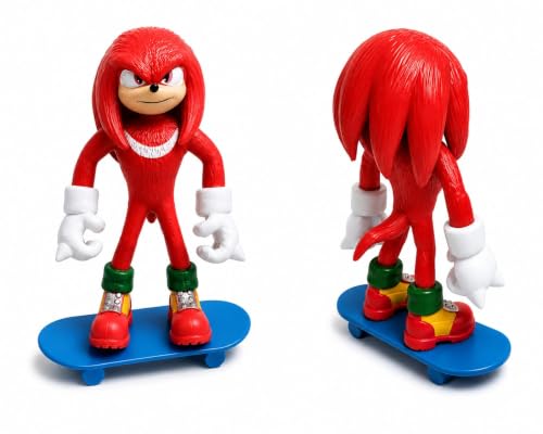 Image of Sonic Action Figures Set of 4 with Skateboards | Sonic, Shadow, Tails & Knuckles Characters | PVC Collectible Toys for Kids, Birthday Gift & Decoration (13 cm)
