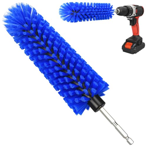 Drill Brush for Car Wheel and Bottle, Highly Dense and Durable Car Cleaning Brush for Wheels, Rims, Engines, Exhaust, Bottle(Dark Blue)