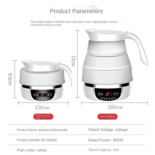 Tetera eléctrica plegable de silicona portátil 600ml miniatura 4