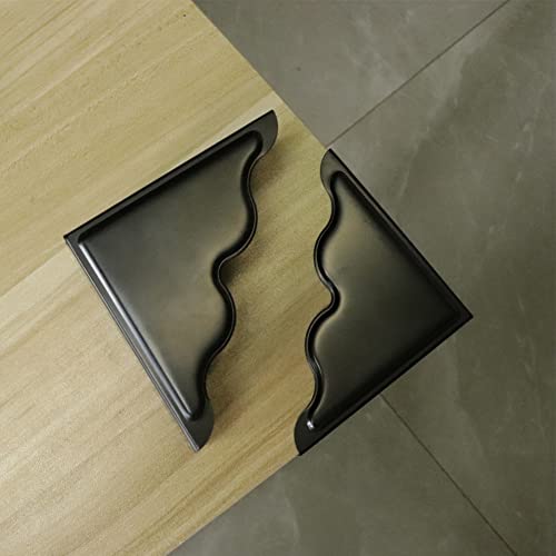 Image of Metal Corner Protector - Set of 4 Black Box Corner Protectors for Edge Safety Guarding Cabinet, Furniture, Desk, and Case. Thickened Hardware for Enhanced Protection