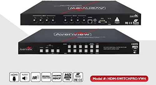 Avenview HDM-SWITCHPRO-VW4 4X4 HDMI Matrix Switcher
