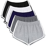 URATOT 5 Pack Shorts for Women Summer Casual Lounge Short Comfy Cotton Dolphin Shorts Athletic Gym Yoga Running Short Pants