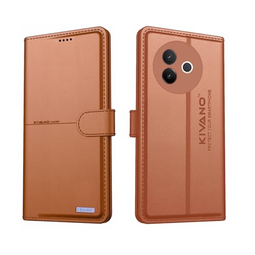 Image of Compatible with Vivo Y39 5G Flip Cover | Leather Finish | Inside Pockets & Inbuilt Stand | Shockproof Wallet Style Magnetic Closure Back Cover Case