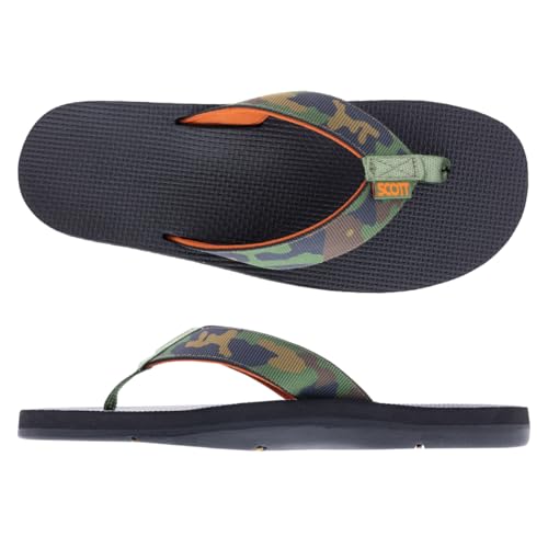 Scott Hawaii Men's Kaikane Sandal | Nylon Strap with Neoprene Lining | Molded Rubber Outsole with Arch Support and Heel Cup | Podiatrist Recommended