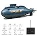 YEIBOBO ! 6 Channels Mini RC Submarine Toy (Blue)