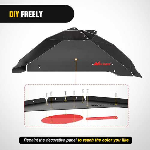 Image of Nilight Front & Rear Inner Fender Liners Wheel Cover Fit for 2007-2018 Wrangler JK JKU 4WD (4-Door /2-Door) Unlimited Bolt-on Style Fender Flares Splash Guards