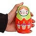 Monnmo 5Pcs Handmade Wooden Russian Nesting Dolls Matryoshka Dolls - Stacking Doll Set of 5 from 4.3