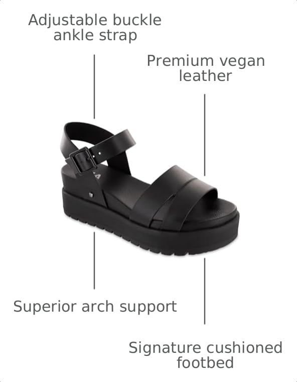 Image of MIA Shoes Maya Women's Vegan Leather Platform Flatform Sandals