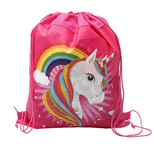 Mochila con cordón con diseño de unicornio Adecuado para viajes y uso diario Color