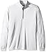 PGA TOUR Men's Elements Long Sleeve Water Repellent 1/4 Zip Mock Sweater, Bright White, L