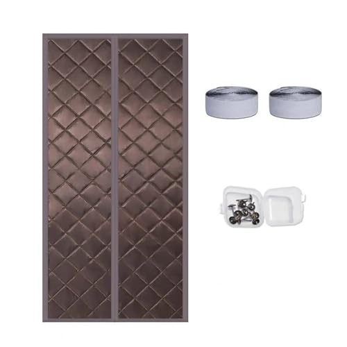 JCZVQPAB Thermischer Türvorhang Langlebiger Wintervorhang mit automatischem Magnetverschluss hilft, Energie zu sparen und Lärm zu reduzieren. Schalldichter, wärmebeständiger Türvorhang(80 cm,C)