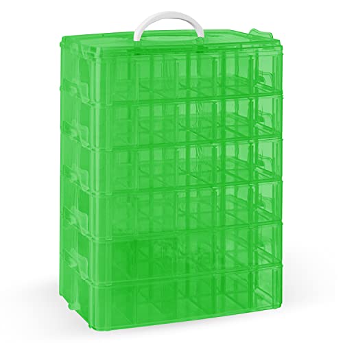 Lifesmart Stackable Bead Storage Organizer Box | Diy Art Craft Case Storage With Adjustable Compartments | Small Plastic Containers With Dividers For Toys, Jewelry, Fishing Tackles And Sewing Supplies cover
