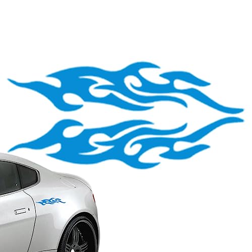 Decalques exclusivos para veículos - Impermeável Sunproof Cool Flame Sticker Car Decal,6 cores acess