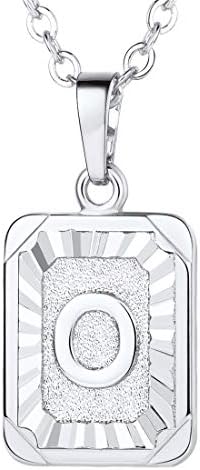 U7 A-Z 26 Initial Letters Hexagon/Square Shape Pendant Necklace for Men Women, with Adjustable Chain, Customizable, 18K Gold/Platinum Plated Tones, Send Gift Box