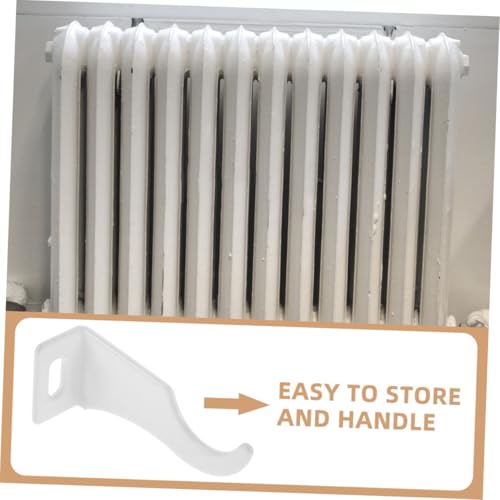 Crochets serviettes salle de bain LABRIMP sans perçage pour suspendre sur radiateur blanc - 7