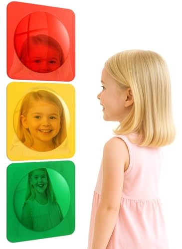 3PCS Sensory Bubble Wall Mirror, 10 x 10 Inch Acrylic Decor for Classroom