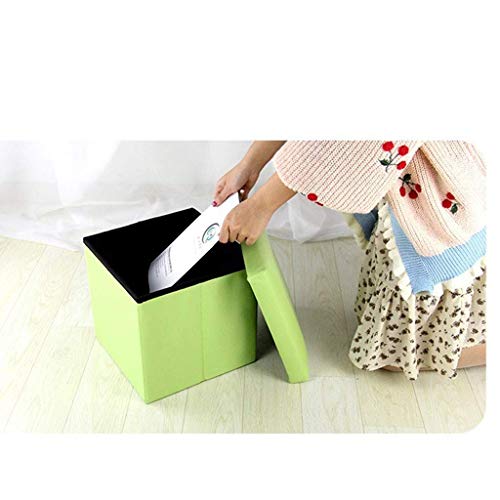 Pouf escamotable bleu pour ranger vos chaussures et jouets