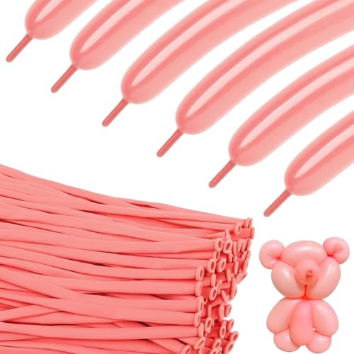 Image of 260 Balloons - Pink Long Balloons for Balloon Arch & Party Decor, 100 Pcs