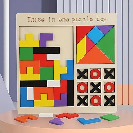 Snapstrike Wooden Childrens Educational Colorful Square Tangram Game Chess XO Tic-tac-Toe Nine-Square Three-in-one Puzzle Building Blocks Early Education Toy. (B0DDC5MMLL) Amazon Price History, Amazon Price Tracker