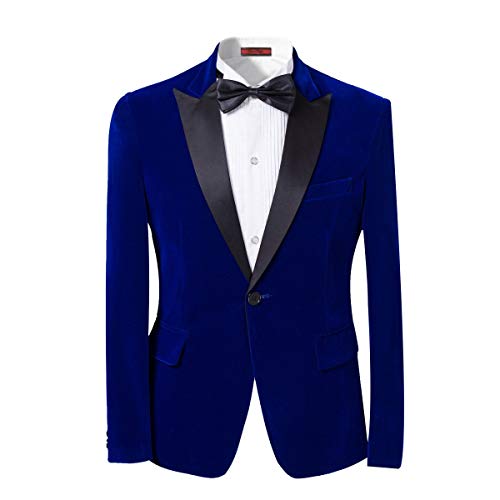 Cloudstyle Mens 2-Piece Suit Peaked Lapel 1 Button Tuxedo Slim Fit Dinner Jacket Pants2