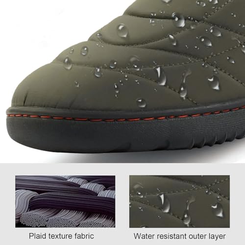 Mens Slippers Outdoor Memory Foam Slip On Indoor House Shoes Loafers2