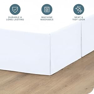 Barehomequeenbedskirt15inchtailoreddropeasyfitbedskirtforqueenbedscentercornerpleatsqueenwhite Urban Country Home Decor Bare home queen bed skirt 15 inch tailored drop easy fit bed skirt for queen beds center corner pleats queen white urban country home decor