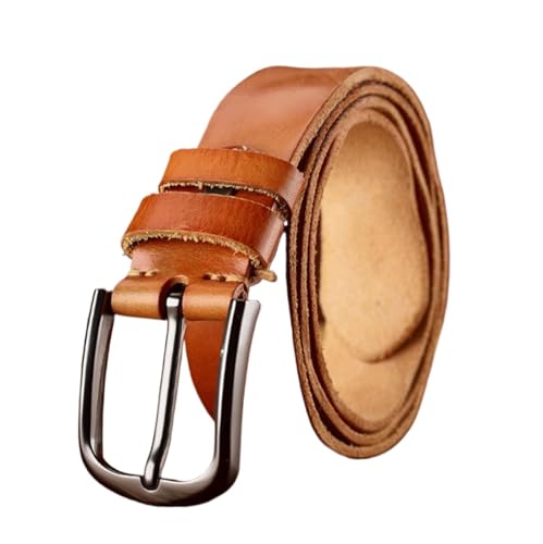 Mens Belts,Classic Belt Men Cowhide Hand Stitching Belts With Alloy Buckle Belt Adjustable Old Wrinkled Vintage