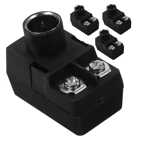 KOCKSHION 4個 オーム アンテナケーブルコネクタ トップボックス変換アダプター 耐久性設計 スペース節約 マッチングソケットプラグ対応 家用