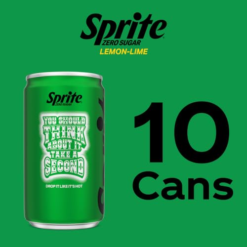 Image of Sprite Zero Sugar Lemon-Lime Caffeine Free Soda Soft Drink Fridge Pack Mini Cans, 7.5 fl oz, 10 Pack
