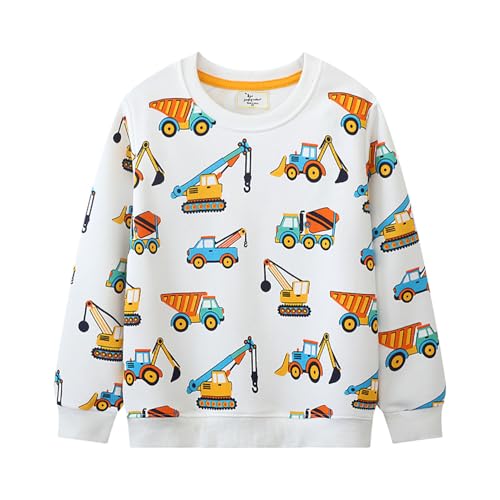 Boys Sweatshirts Casual Sweatshirts Cotton Sweatshirts Long Sleeve T-shirts Crew Neck Cartoon Tops for Boys-498