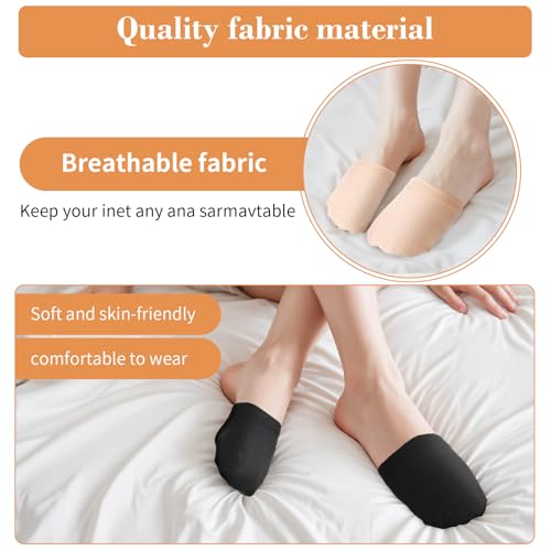 4 Pairs No Show Liner Half Socks Women Toe Topper Socks Hidden Grip Sock Soft Invisible Toe Covers4