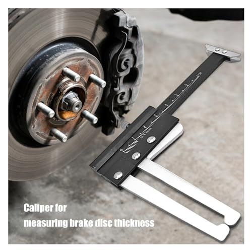 Calibrador digital para medir espesor de discos de freno, calibre vernier para profundidad de desgaste de llantas y placas, herramienta para medición de espesor de frenos miniatura 3