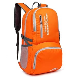 Crenze 35L/45L Lightweight Foldable Backpack Travel Hiking Daypack, Men Women Durable Handy Waterproof Rucksack for Camping Mountaineering Walking Cycling Climbing