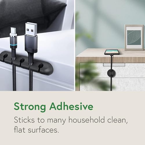 ARK 3 Packs Cord Management Organizer: USB Under Desk Cable Organizer, Office Accessories, Home Organization Accessories for Kitchen, Bedroom, Bathroom, Car, Gadgets & Wire Organizer. Gifts for him! - Image 7