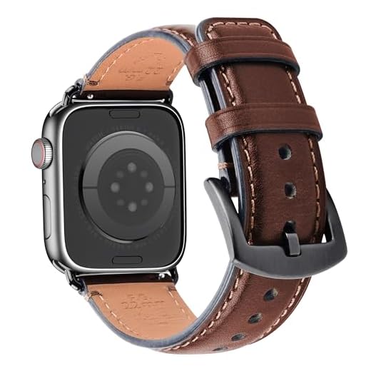 Wristitani Correas Compatible con Correa Apple Watch 38mm 40mm 41mm 42mm 44mm 45mm, Hombres Mujeres Cuero Genuino Correa de Repuesto Compatible con iWatch Series 9/8/7/6/5/4/3/SE/2/1