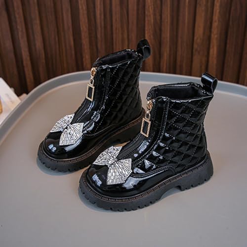 Girls Glitter Boots Ankle Booties with Bow Sparkly Fashion Party Dress Up Shoes Casual Non Slip Outdoor Footwear3