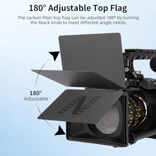 Matte Box 4x5.65 Légère Nitze Multi-Objectifs avec Support de Tige 15mm MB15AK